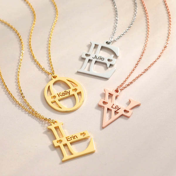 Letter Name Necklace (Hollow)