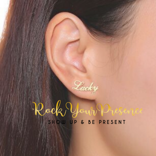 Classic Name Earrings