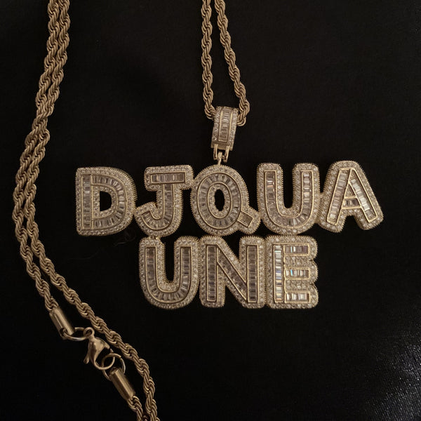 Gold Baguette Drip Necklace (Stack Style)