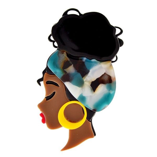 Keisha Black Girl Brooch