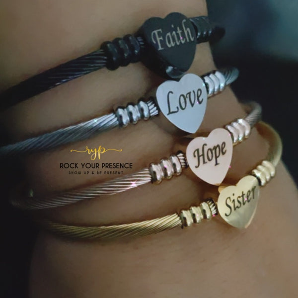 Heart Name Bangles