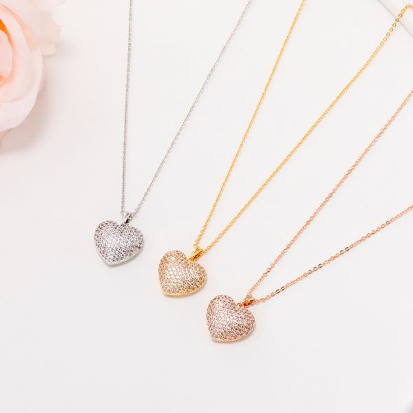 Crystal Heart Pendant Necklace