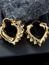 Spiked Chunky Heart Earrings