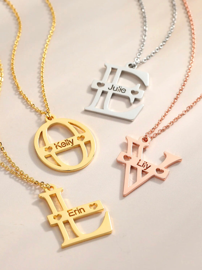 Letter Name Necklace (Hollow)