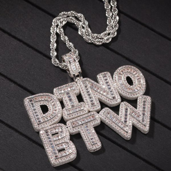 Silver Baguette Drip Necklace (Stack Style)