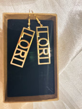 Vertical Name Earrings