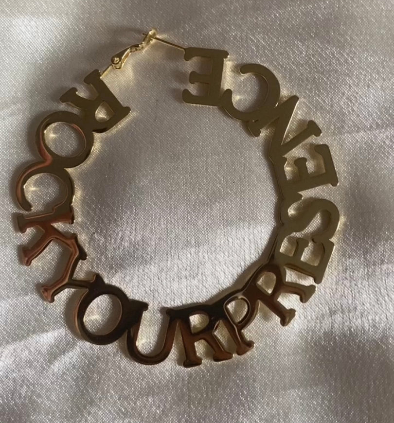 ROCK YOUR PRESENCE Letter Hoops