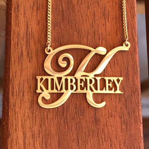 Special Initial Style Name Necklace