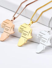 Africa Map Necklace