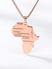 Africa Map Necklace