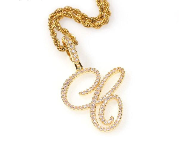 Chani Icy Script Letter Necklace
