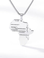 Africa Map Necklace